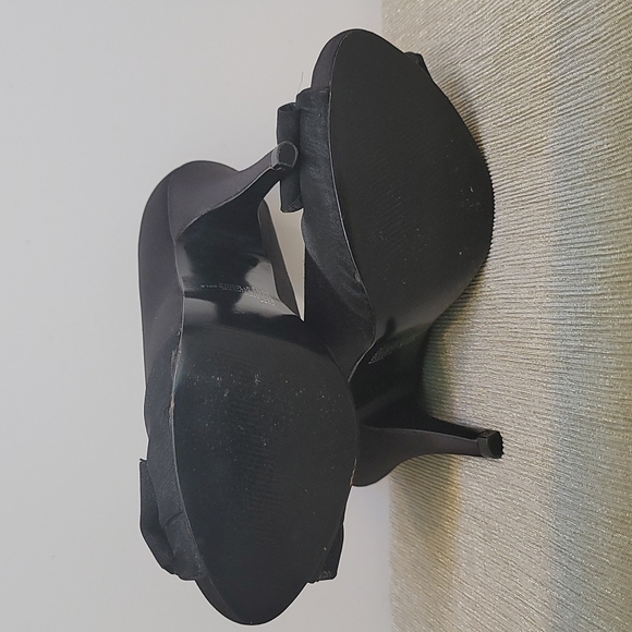 Black Bow peep toe - Picture 2 of 5